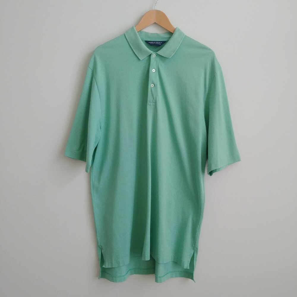 Ralph Lauren Polo Golf XL 100% pima cotton light green polo shirt made in Peru